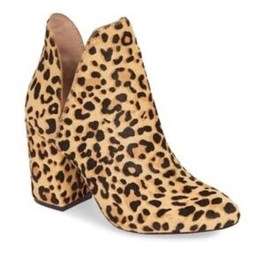 STEVE MADDEN Rockstar Genuine Calf Hair Bootie In Leopard Calf Hair 9.5